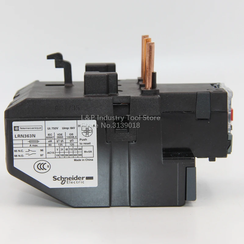 Original Schneider Easy TeSys Protect LRE363N 63-80A Adjustable Thermal Overload Relay LRN363N For Electrical Contacts LC1N D3N