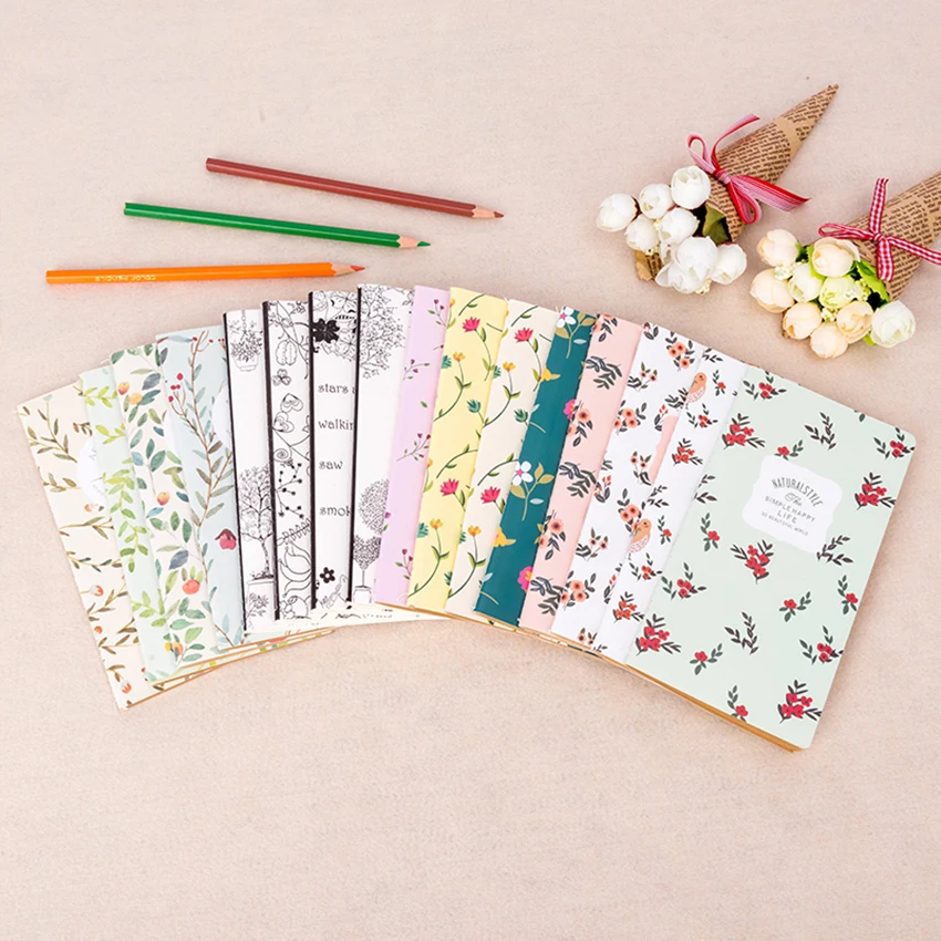 Small Notebook Portable Notebook Journals Handwritten 48K Diary Book Size: 173x90mm, Soft Cover, Kraft/ White Inner Page