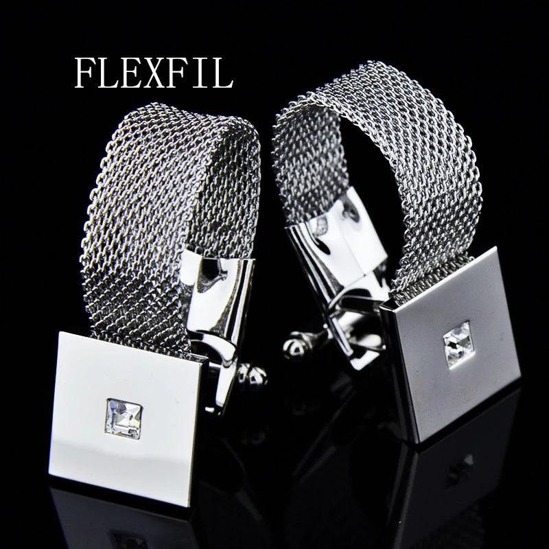 FLEXFIL Jewelry french shirt cufflink for mens Brand designer Cuffs link Button male High Quality Luxury Wedding gemelos