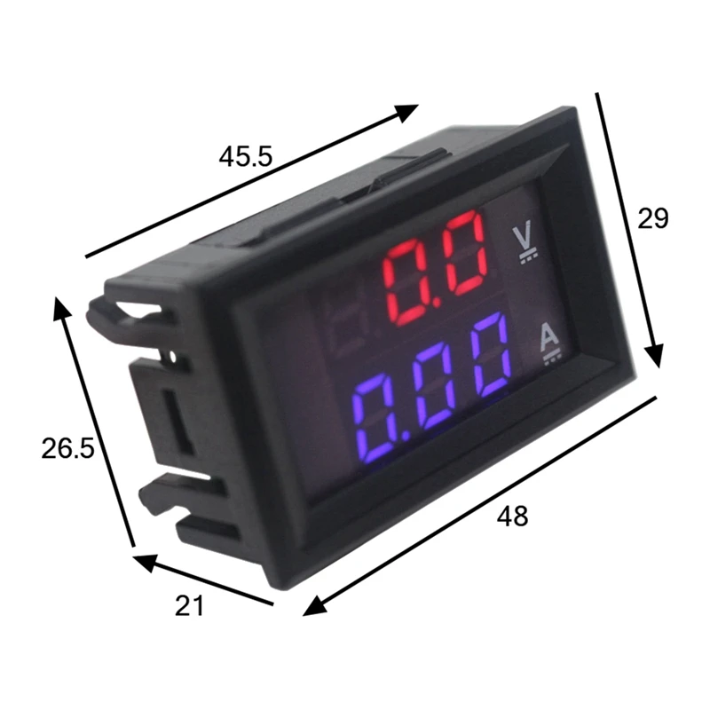 Car LED Electrical Ammeter Voltmeter Ampere Digital Voltage Amp Volt Meter DC 100V/100A Voltage Current Tester