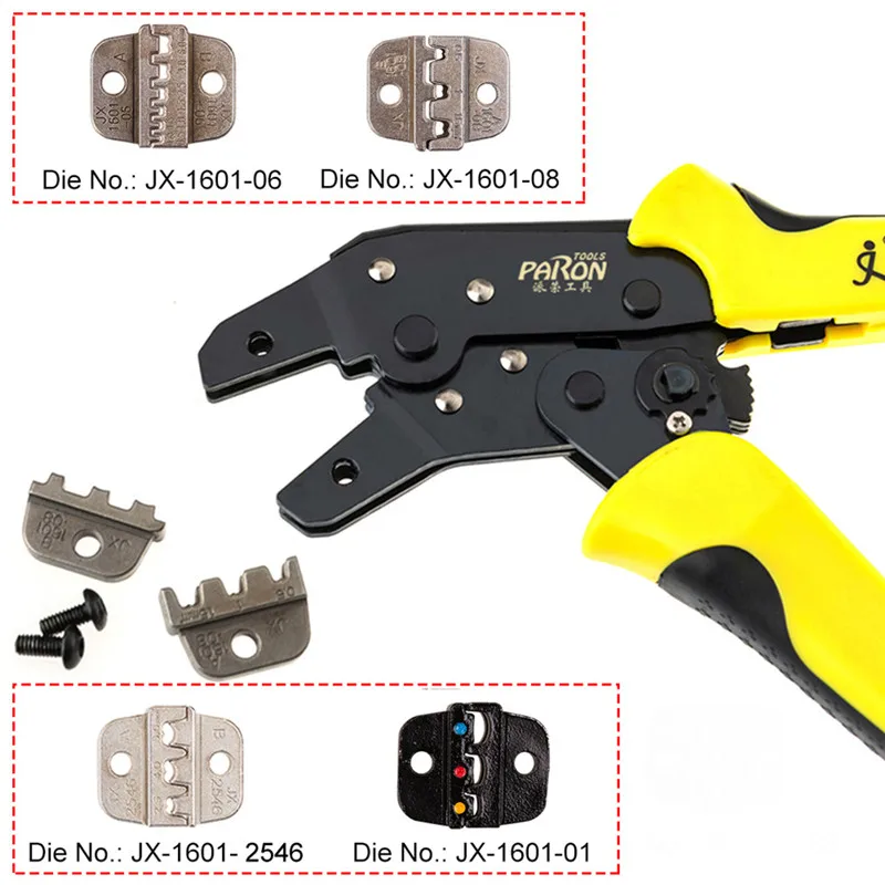 PARON 0 25-6 mm2 Wire Crimper Multi Tool Engineering Ratchet Cord End Terminals Crimping Pliers JX-1601-6 JX-1601-8 JX-1601-2546