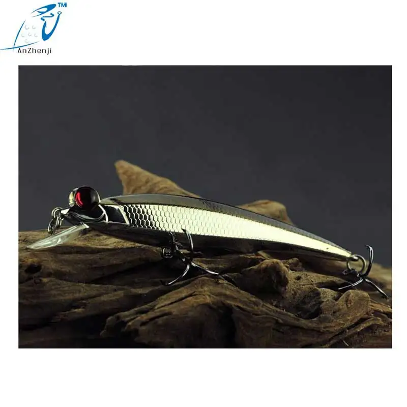 ANZHENJI 2018 New 9cm/10g Fishing Lure Slow Sinking Minnow Diamond Bait Alice Mirror Plating Coating VIB Ocean Boat Fishing Lake