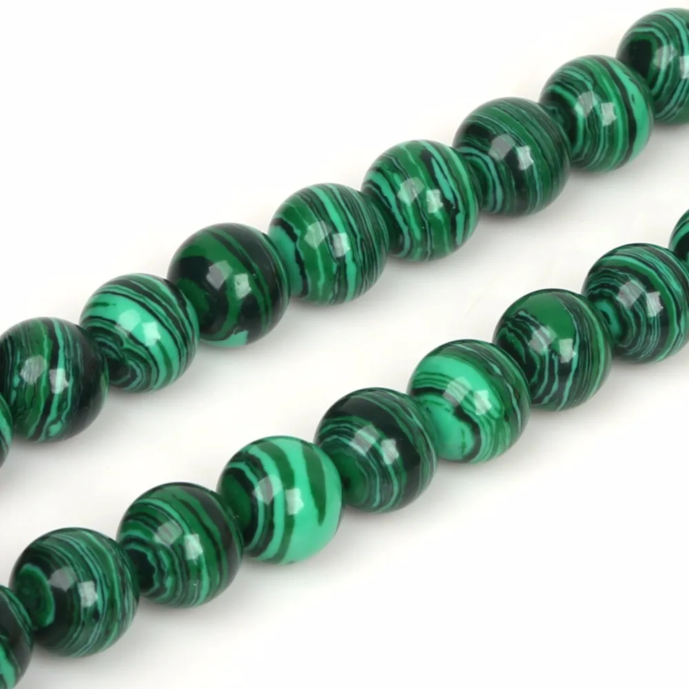 4/6/8/10/12mm Synthesis Round Malachite Beads Nature Stone Beads Jewelry Findings Beads For Jewelry Making Bracelet Necklace DIY