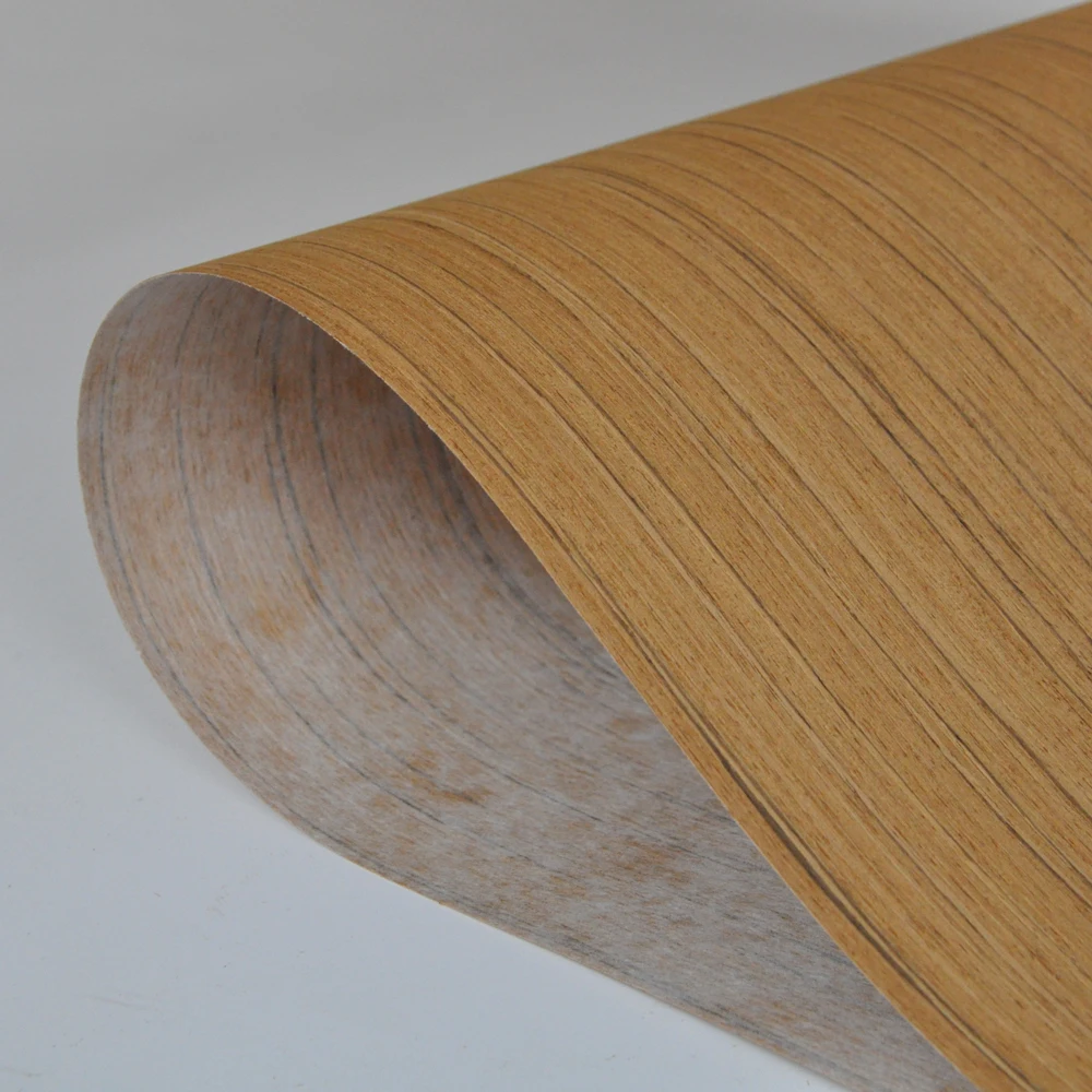 Teak Engineered Holz Furnier mit Fleece Backer