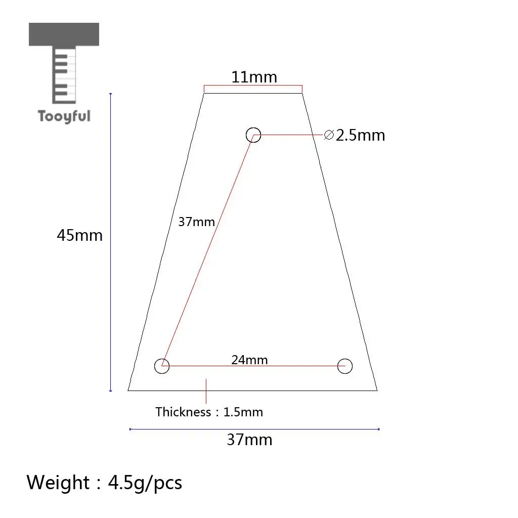 Tooyful High Quantity Blank Aluminum Alloy Family Guitar Truss Rod Cover Parts for Import Jackson Acoustic Electric Bass Guitar