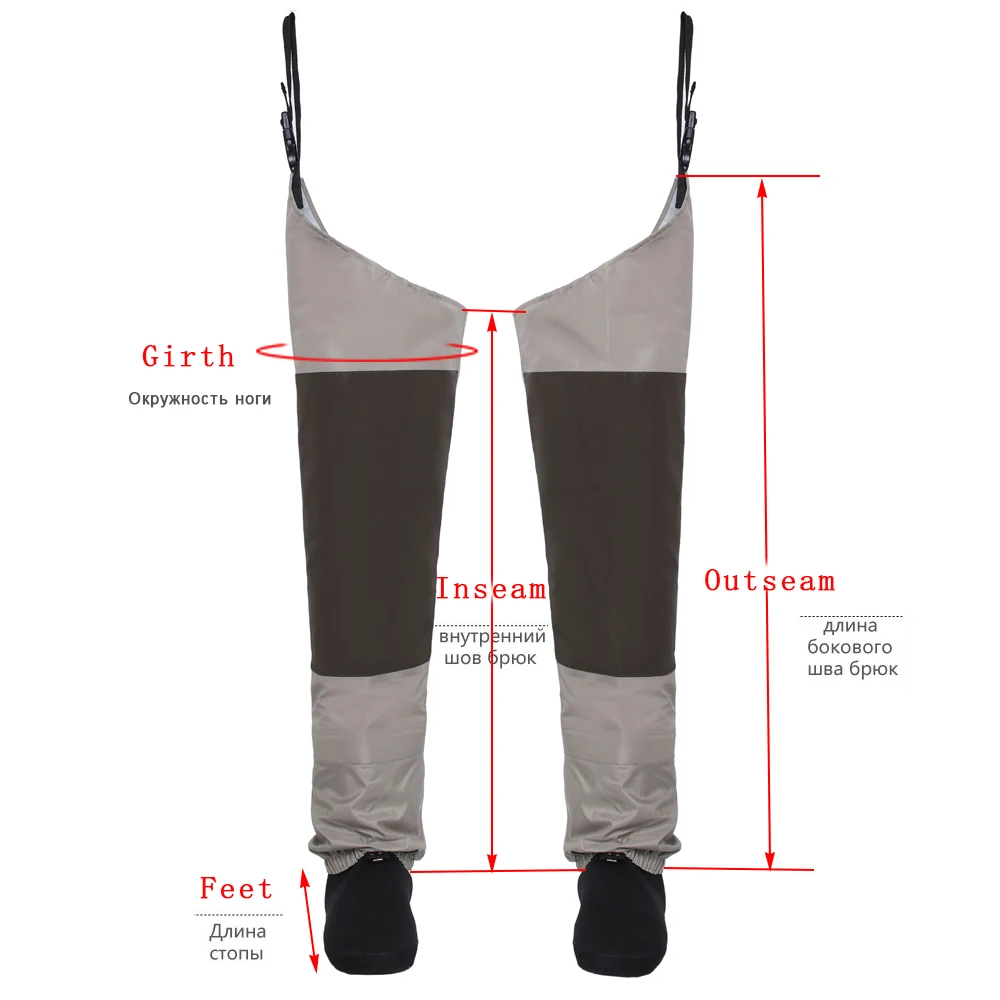 Men Hunting Wading Pants Fly Fishing Breathable Thigh Waders Waterproof  trousers Outdoor Leg waders Hip Wader  hunt gear