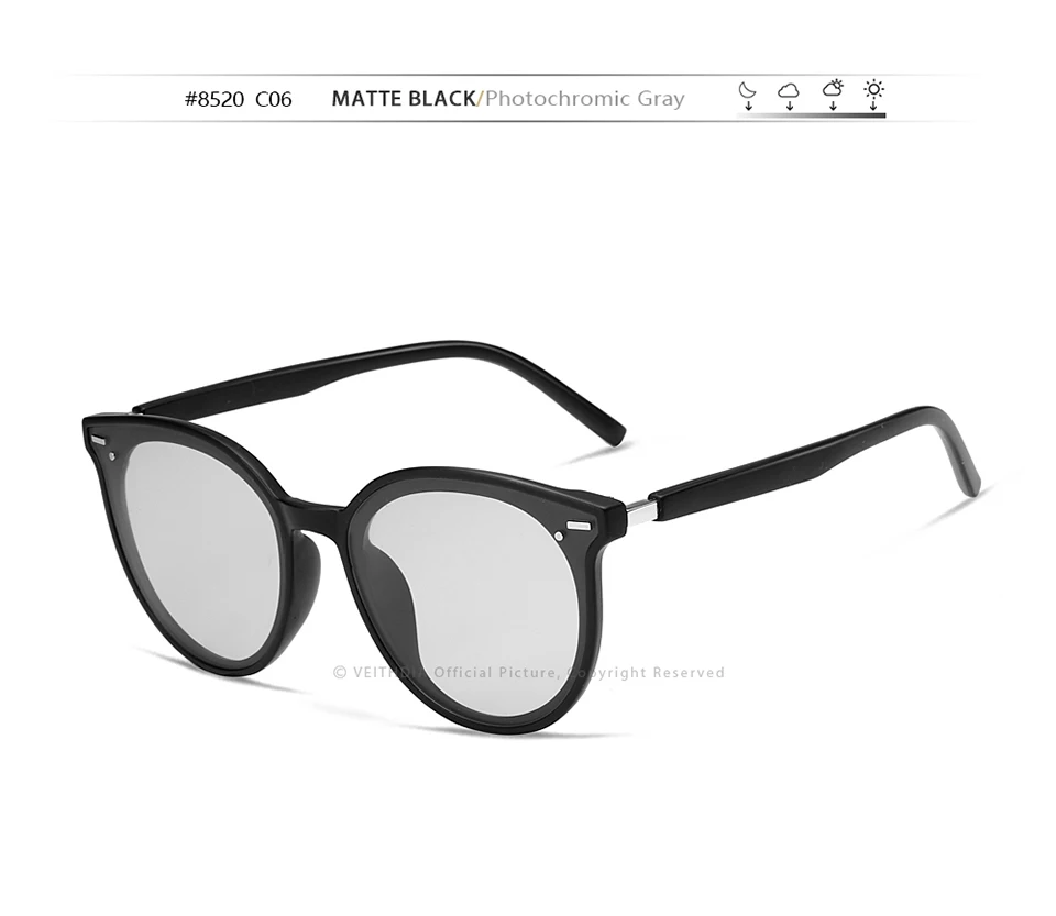Veithdia Marke photo chrome Frauen Mode Sonnenbrille polarisierten Spiegel UV400 Linse Vintage Tag Nacht Dual Sonnenbrille weiblich V8520 – Detail 21