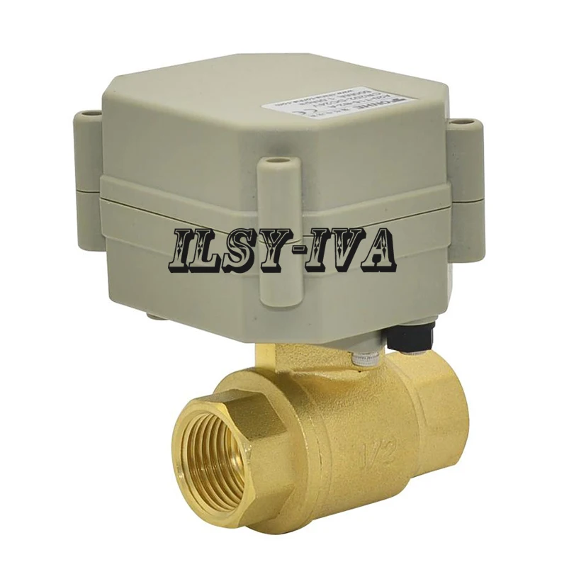 DN15(G1/2'') brass motorized actuator valve,DC5V two wires two way brass ball valve