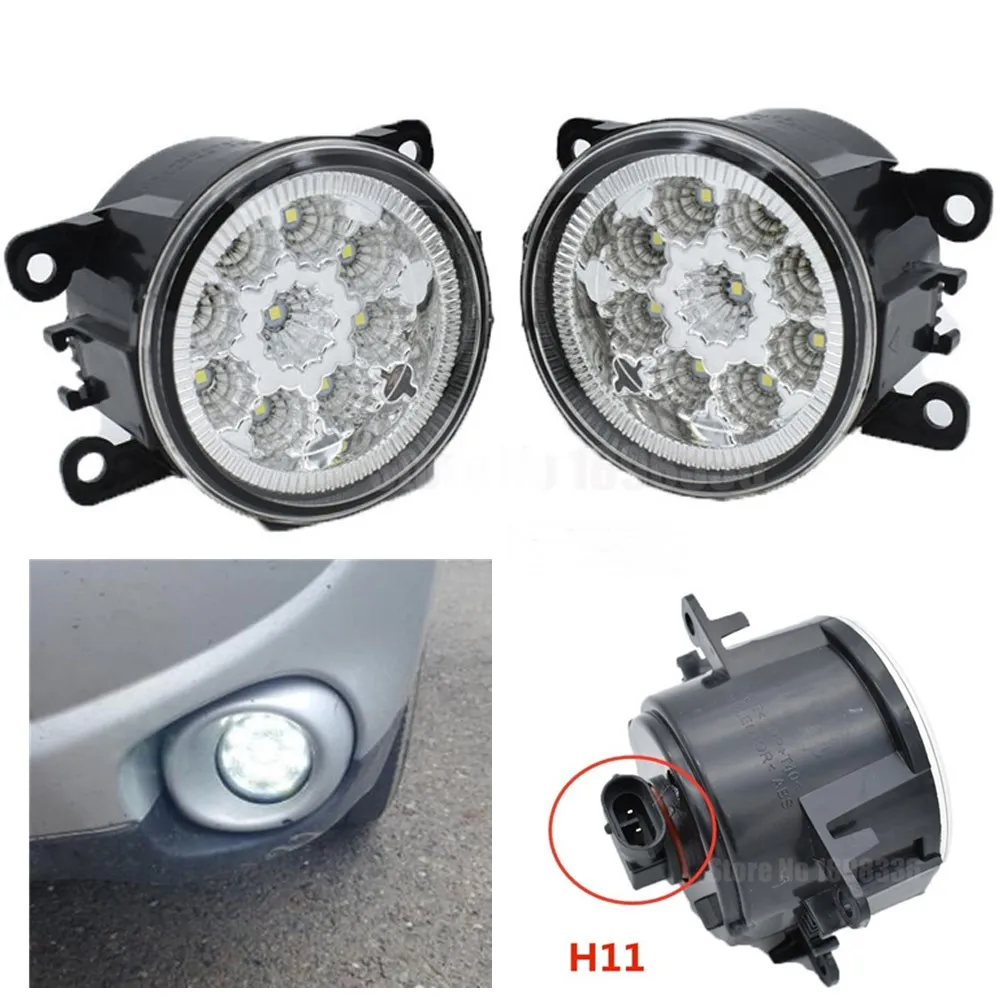 2 pçs led luzes de nevoeiro dianteiras para mitsubishi colt czc conversível (rg) 06-09 h11 estilo do carro redondo pára-choques lâmpadas de nevoeiro halógenas 12v