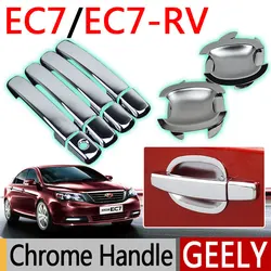 For Geely Emgrand EC7 Accessories Chrome Door Handle EC715 EC718 EC7-RV 2009 2010 2011 2012 2013 2014 2015 Stickers Car Styling