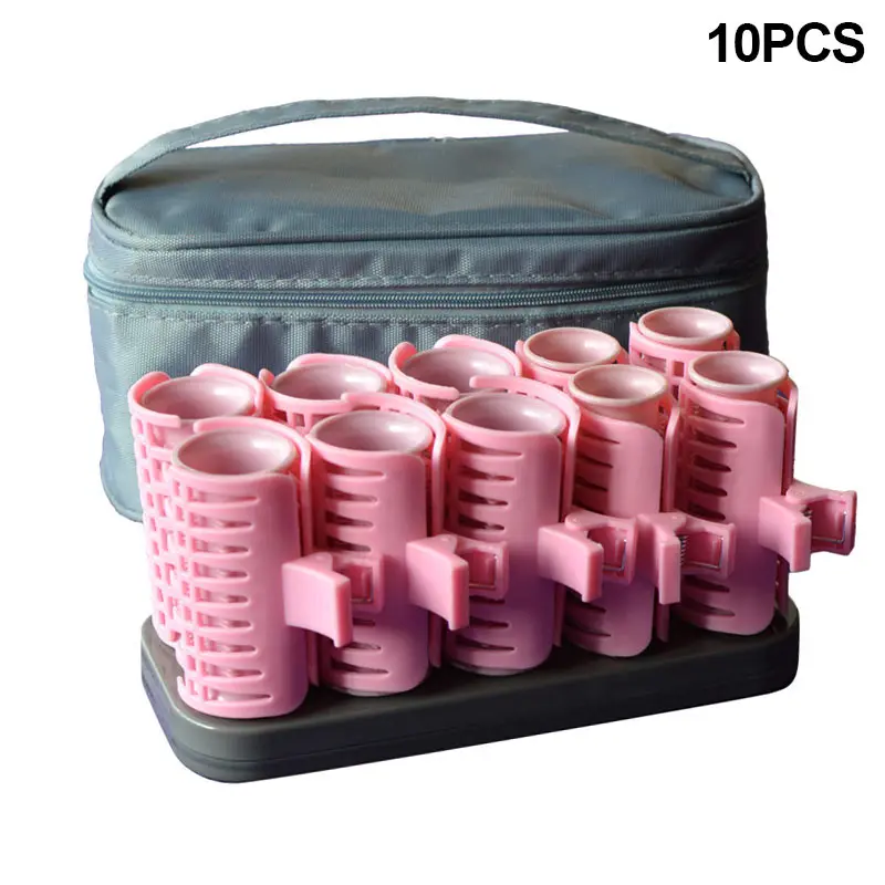 High Quality 10 Pcs/Set Electric Roll Hair Tube Heated Roller Hair Curly Styling Sticks Tools With Case