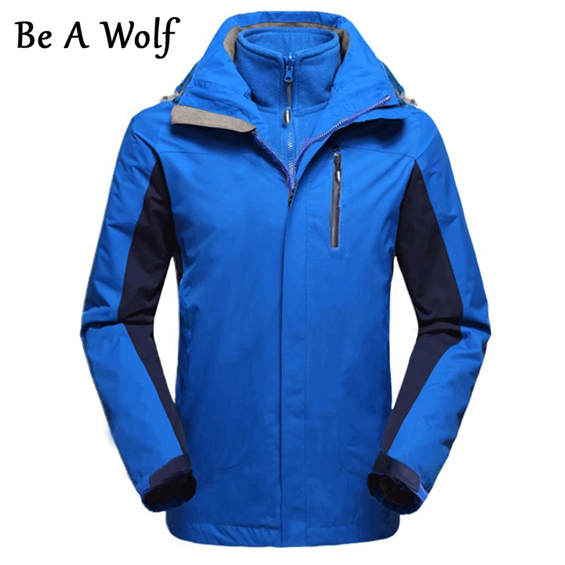 

Be A Wolf Outdoor HiKing Softshell Jacket Men Windproof Waterproof Male Hiking Camping Heated Fleece Jackets Female Clothing