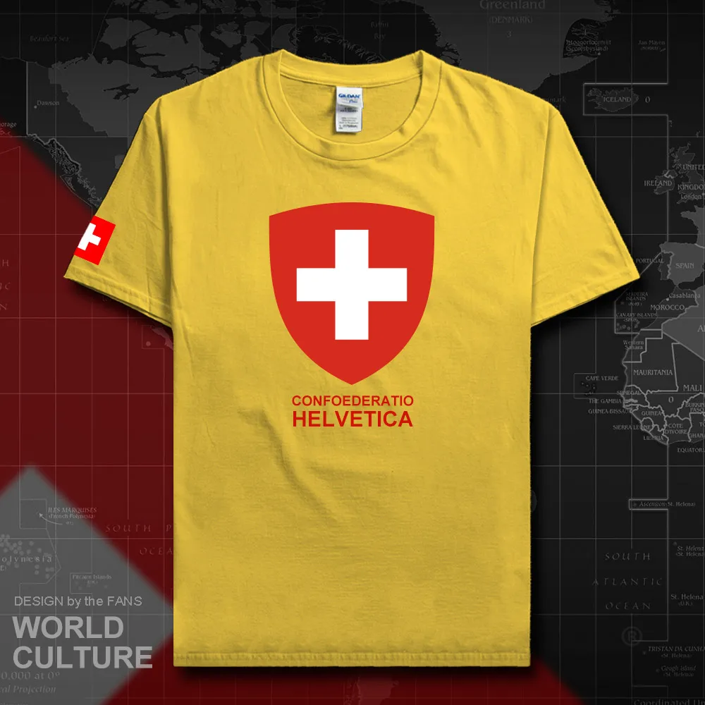 Swiss Confederation Switzerland t shirts man 2019 t-shirts nation team cotton tees country tops CHE Confoederatio Helvetica 20