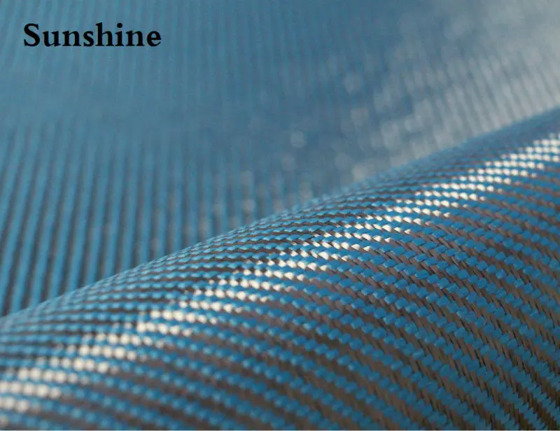 190gsm Blue  Twill Carbon Aramid Fiber Hybrid Fabric For Sport Products New-materials 3k Carbon Fiber Cloth Aramid Fiber