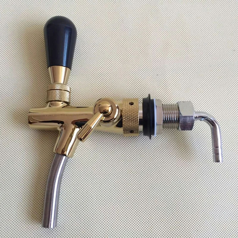 Compensator Beer Tap with Flow Control, with Wahsers and Hose Barb, 5/8 \