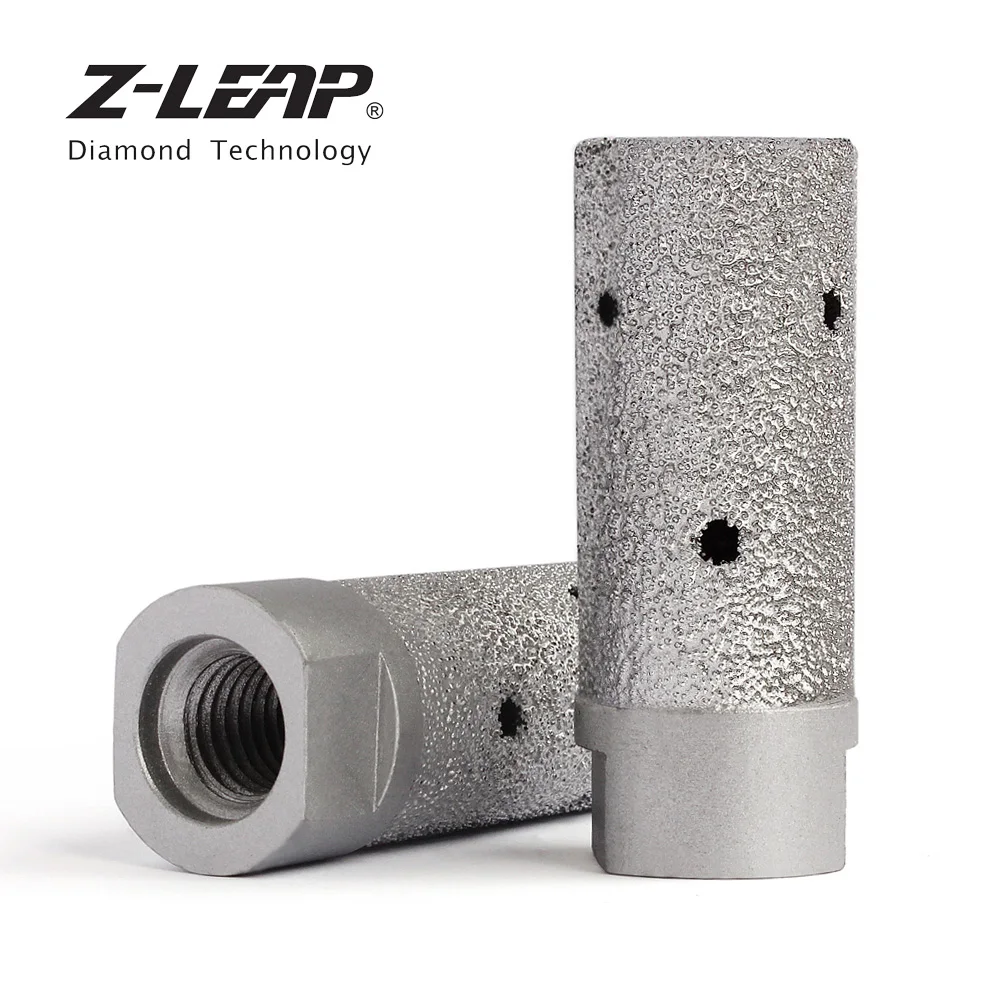 

Z-LEAP 1"Diamond Drum Wheel Vacuum Brazed With 5/8-11 M14 Granite Marble Quartz Finger Bit Stone Sink Hole Edge Sanding Grinding