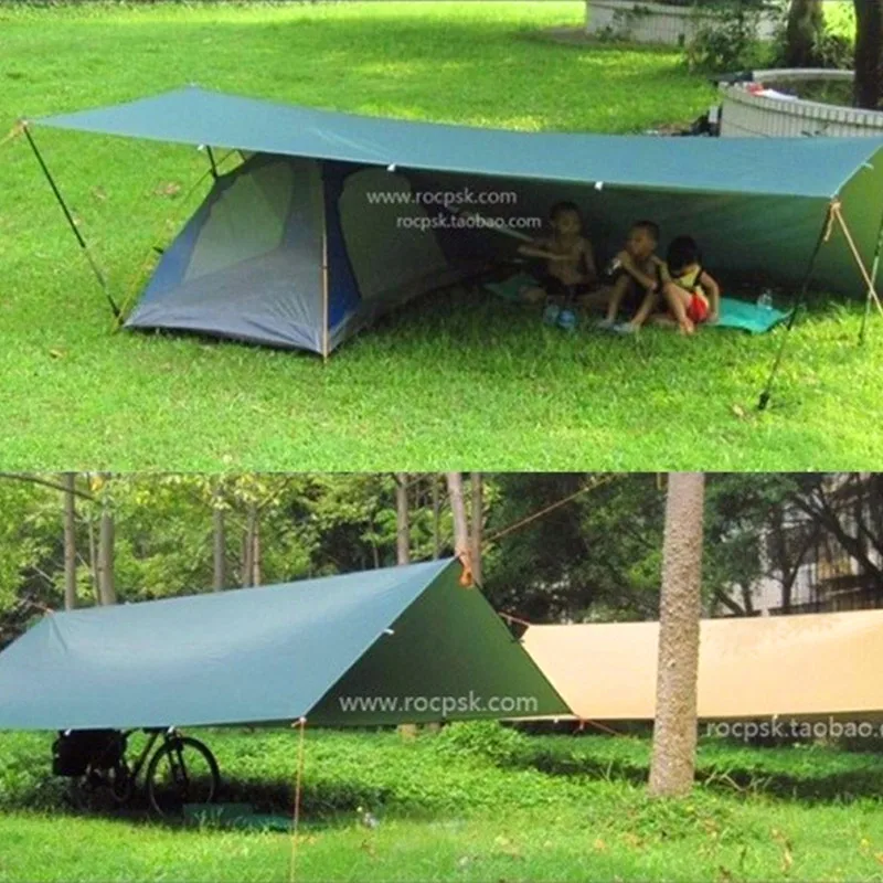 3F UL Gear Ultralight Tarp Outdoor Camping Survival Sun Shelter Shade Awning Silver Coating Pergola Waterproof Beach Tent