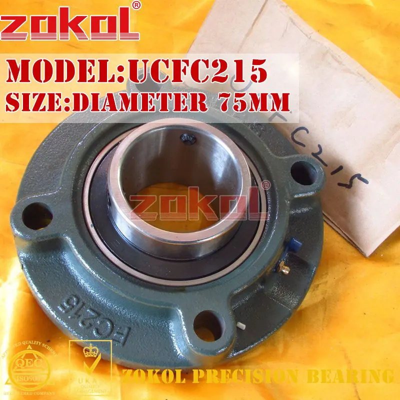 

ZOKOL bearing Flange Cartridge Bearing Units UCFC215 TY90515Y Pillow Block Ball Bearing diameter 75mm