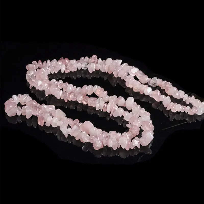 3-5x6-8mm Pink Rose Quartzs Beads Natural Freeform Chips Stone Beads For Jewelry Making Beads Bracelet 32\'\' DIY Beads Trinket