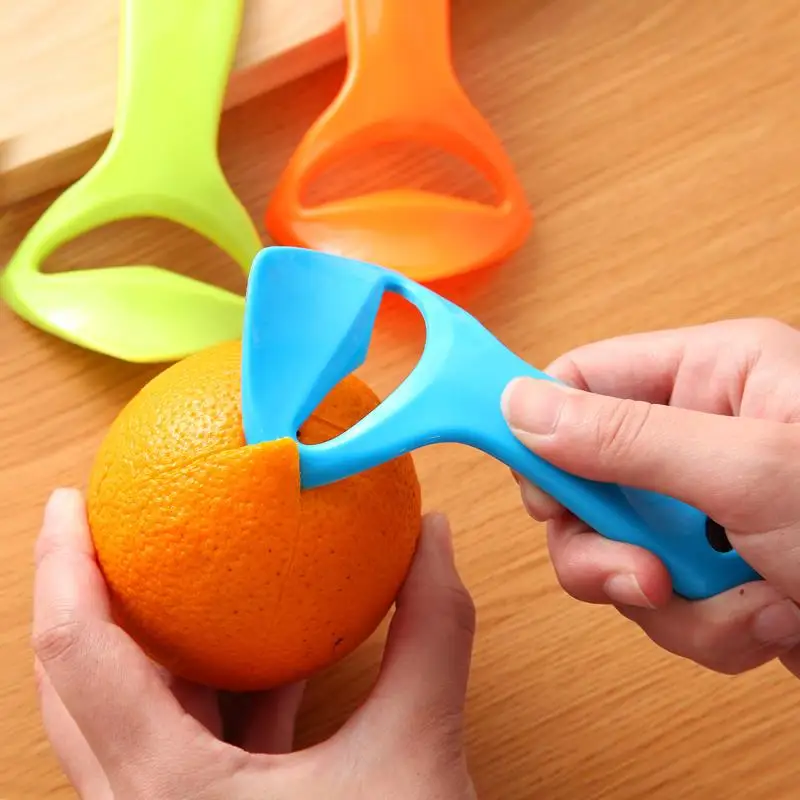 Multi-functional Plastic Orange Peel Candy Color Orange Lemon Peeler Kitchen Small Tool Portable Fruit Stripper Orange Device