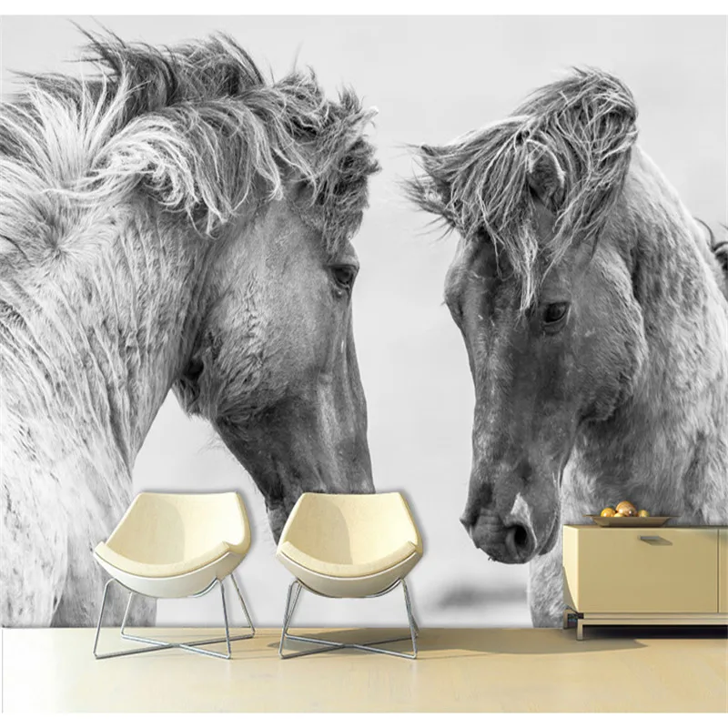 beibehang Gallop horse customized 3D wallpaper stereoscopic large sofa room TV backdrop mural wallpaper  papel de parede