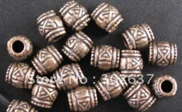 FREE SHIPPING 240Pcs Antiqued copper plt barrel spacer beads A953C