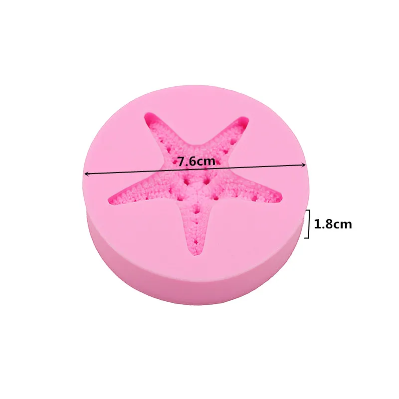 Trumpet starfish candy cakes silicone mold chocolate soap mold dessert decoration mold DIY cakes baking small tools biscuit mold