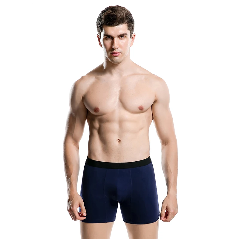 

4Pcs/lot Men Boxer Underwear Cotton Long Leg Man Shorts Solid Flexible Shorts Boxer Pure Color Male Underpants Boxershorts M-XXL