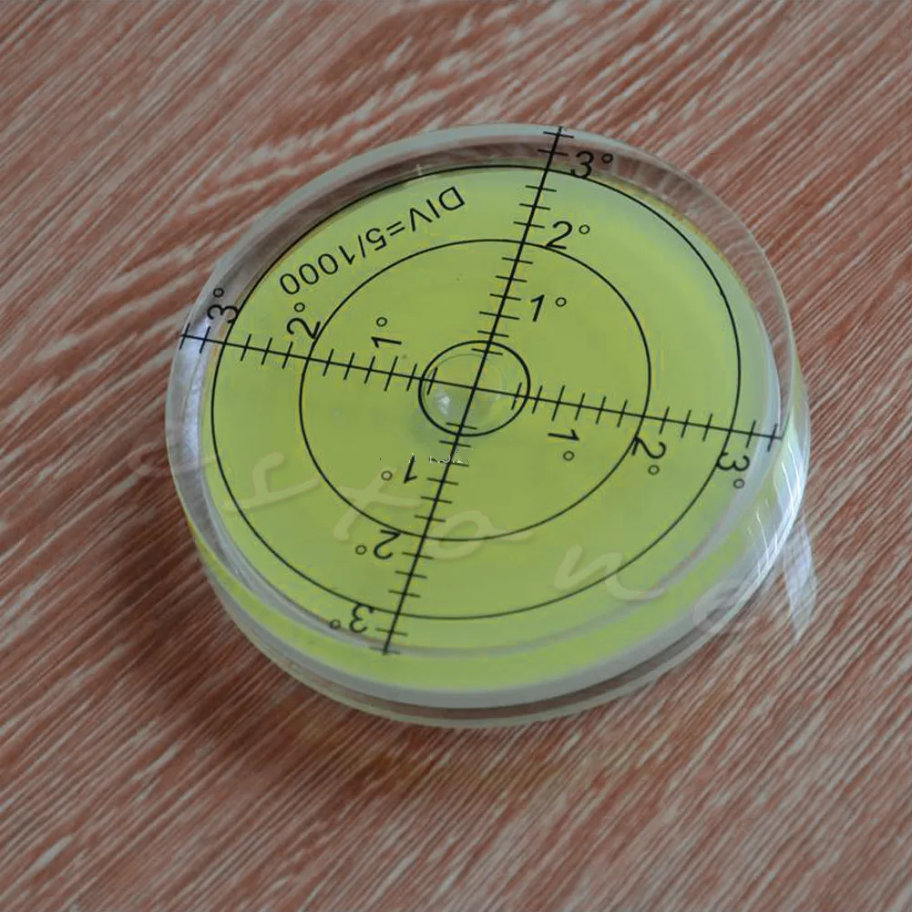 60mm*12mm PMMA Spirit Bubble Degree Mark Surface Level Round For Measuring Tool