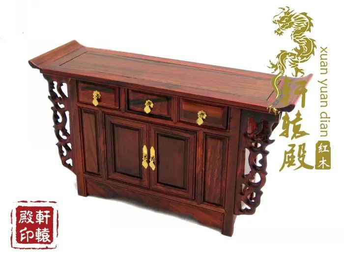 [Regulus] Redwood Ming and Qing Dynasties Temple miniature model of classical furniture Rosewood Little Alice first three with T