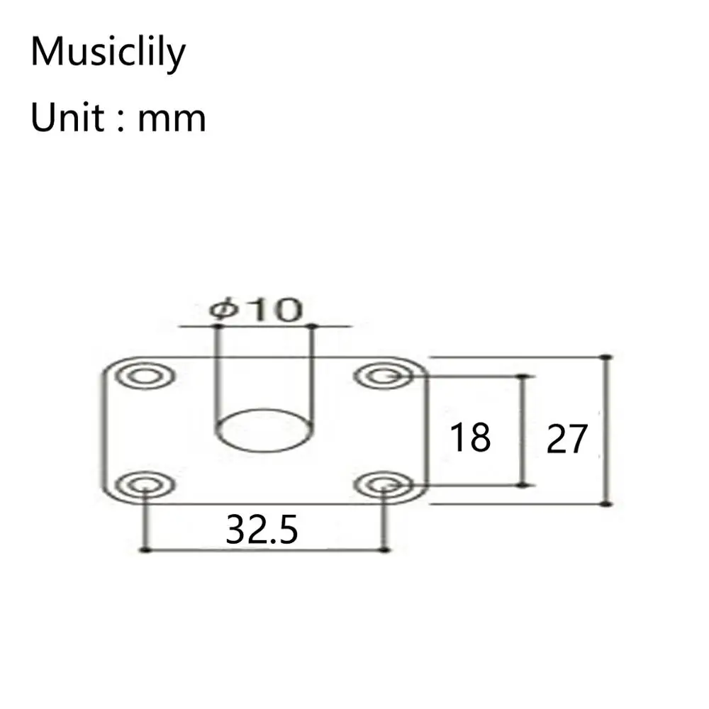 Musiclily Pro Plastic Curved Jack Plate Rectangular Jackplates for Electric Guitar, Cream (Set of 2)