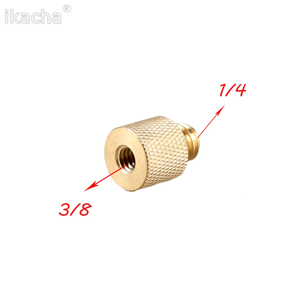 حار الذهب اللون ترايبود الموضوع المسمار النحاس 3/8 "أنثى إلى 1/4" ذكر محول للكاميرا ترايبود ضوء حامل الملحقات