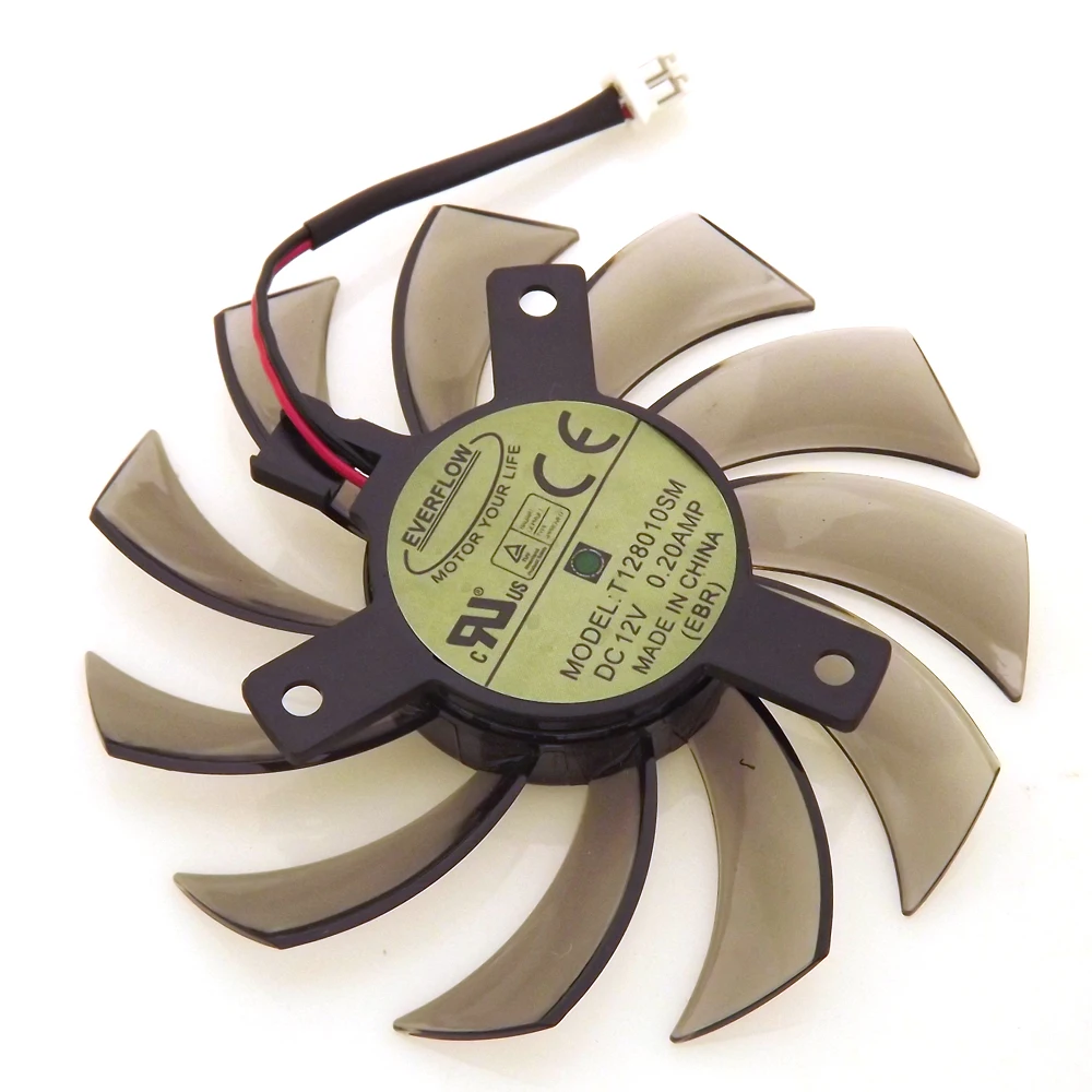 T128010SM 75mm 12V 0.2A For Gigabyte N470SO N580UD N580SO GTX460 GTX470 GTX580 HD5870 Graphics Card Cooling Fan