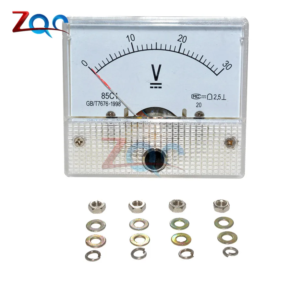 85C1 DC 30V Analog Panel Volt Voltage Meter Voltmeter Gauge 0-30V / DC 50V Analog Panel Volt Voltage Meter Voltmeter Gauge 0-50V