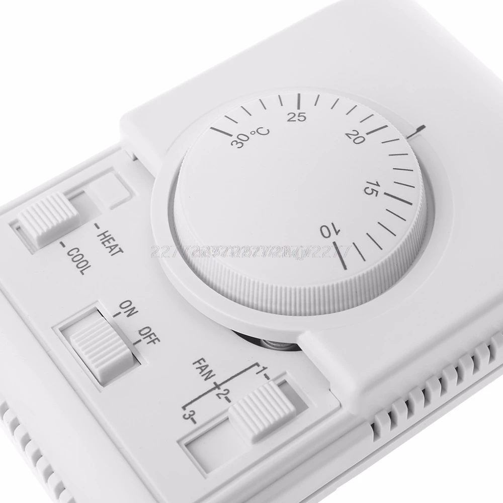 220V Room Mechanical Thermostat Control Air Conditioner Fan Coil Temperature Controller My02 19 Dropship