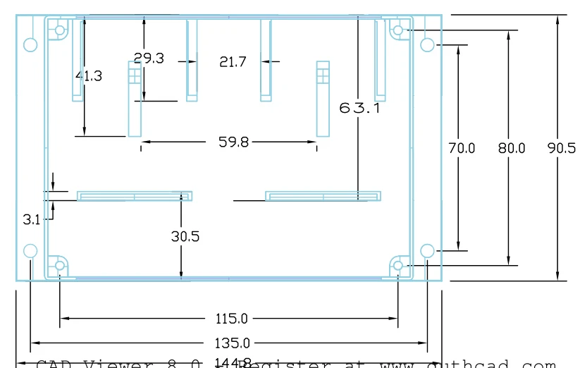 1Piece electronics din rail enclosures control din rail box for pcb din rial housing diy box 145*90*40mm PLCC junction box case