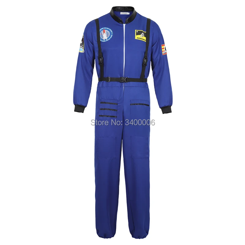 astronaut jumpsuit suit astronaut costume adult flight suit halloween cosplay one piece overalls men women blue white orange