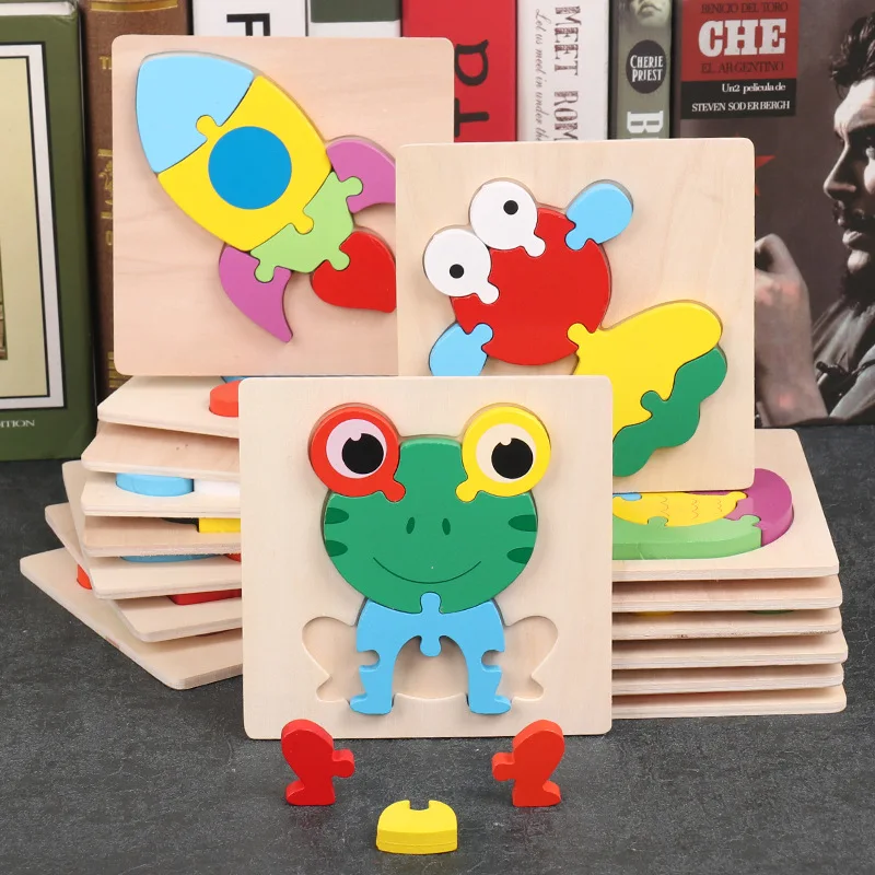 Wooden Stereoscopic Baby Early Instructs Intelligence Children's Puzzle Toys Learning Toys for Children