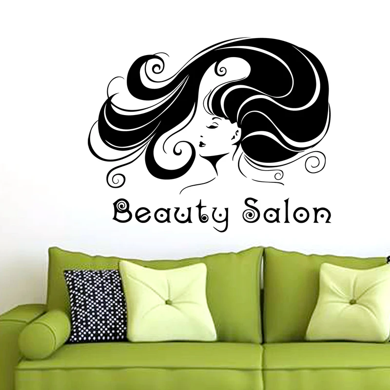 

Hair Salon Wall Decal Sticker Barber Shop Scissor Vinyl Window Decor Mural Hairdresser