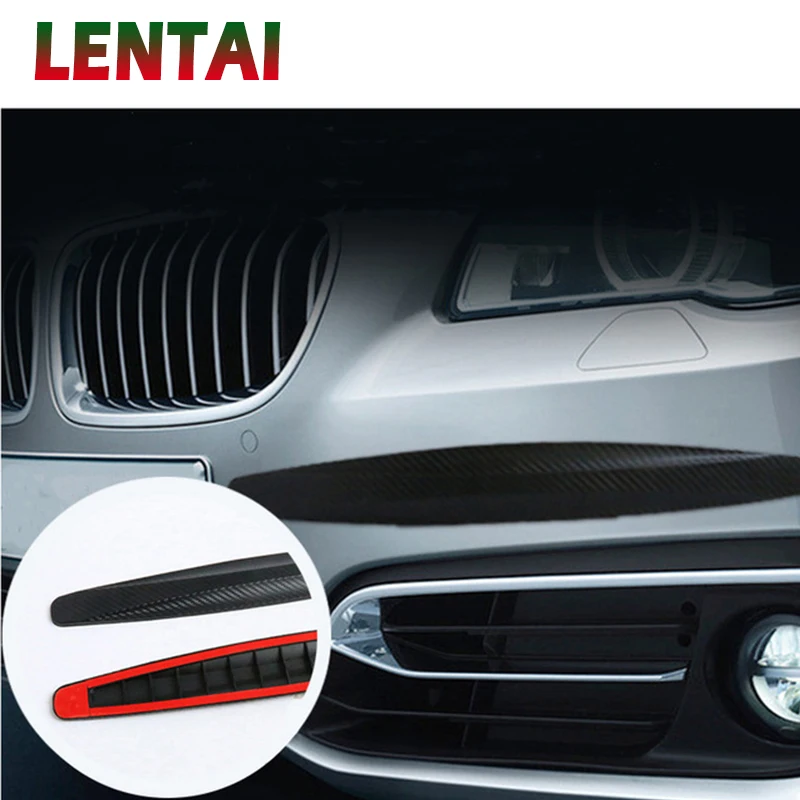 LENTAI For Mercedes benz w204 Volkswagen polo Citroen c4 c5 Jaguar 1Set Carbon Fiber Car Body Protector Auto Bumper Crash Strip