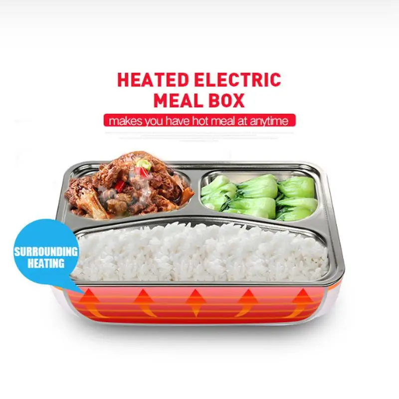 12V/24V Electric Car Heat Insulation Thermo Lunch Box Charging Hot Rice Cooker Multi Functional Plug Plastic Box for Truck Car