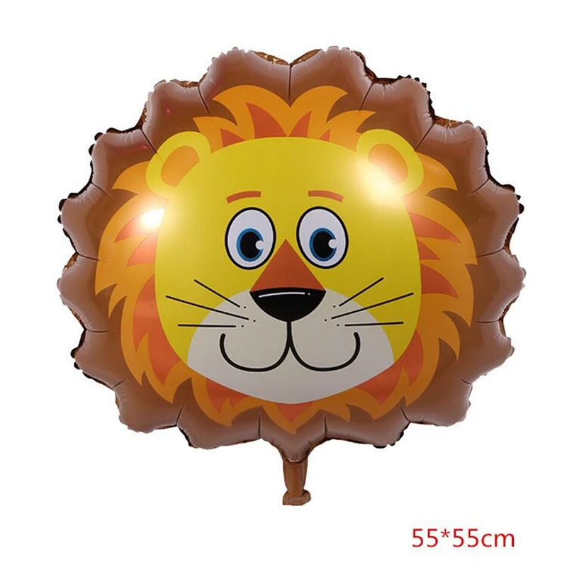 1pcs New Style Large Monkey Tiger Zebra Deer Cow Head Helium Foil Balloons Birthday Party Animal Air Balloons Animal Theme Party