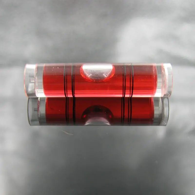 (10 pieces/Lot) 9.5*40mm Red Color Spirit level bubble plastic bubble level Tubular vials