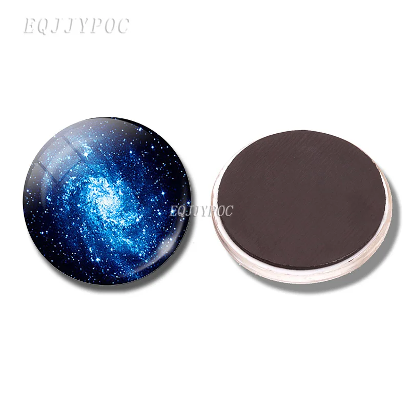 Nebula Magnetic Fridge Magnet Romantic Mysterious Planet Nebula 25mm Glass Decoration for Refrigerator Home Decoration 12PCs