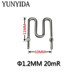 Résistance d'échantillonnage Constantan, 01-16, 20 pièces/lot, 20mR, 20 milliohms, 0,02r, 1.2mm de diamètre