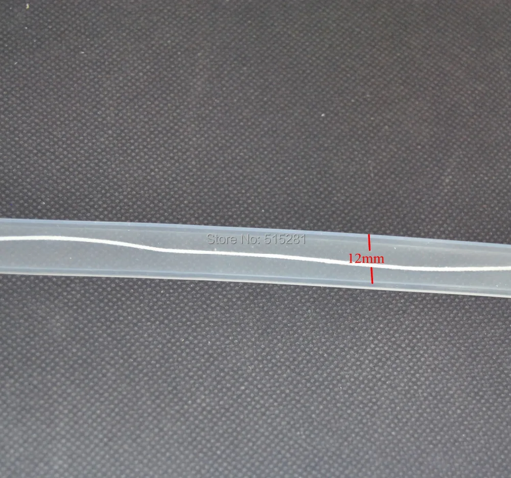 BSOD Led Silicone Tube for Led Strip Soft Waterproof 12mm Width with White Line Applicable for 8mm/10mm Width Led Strip