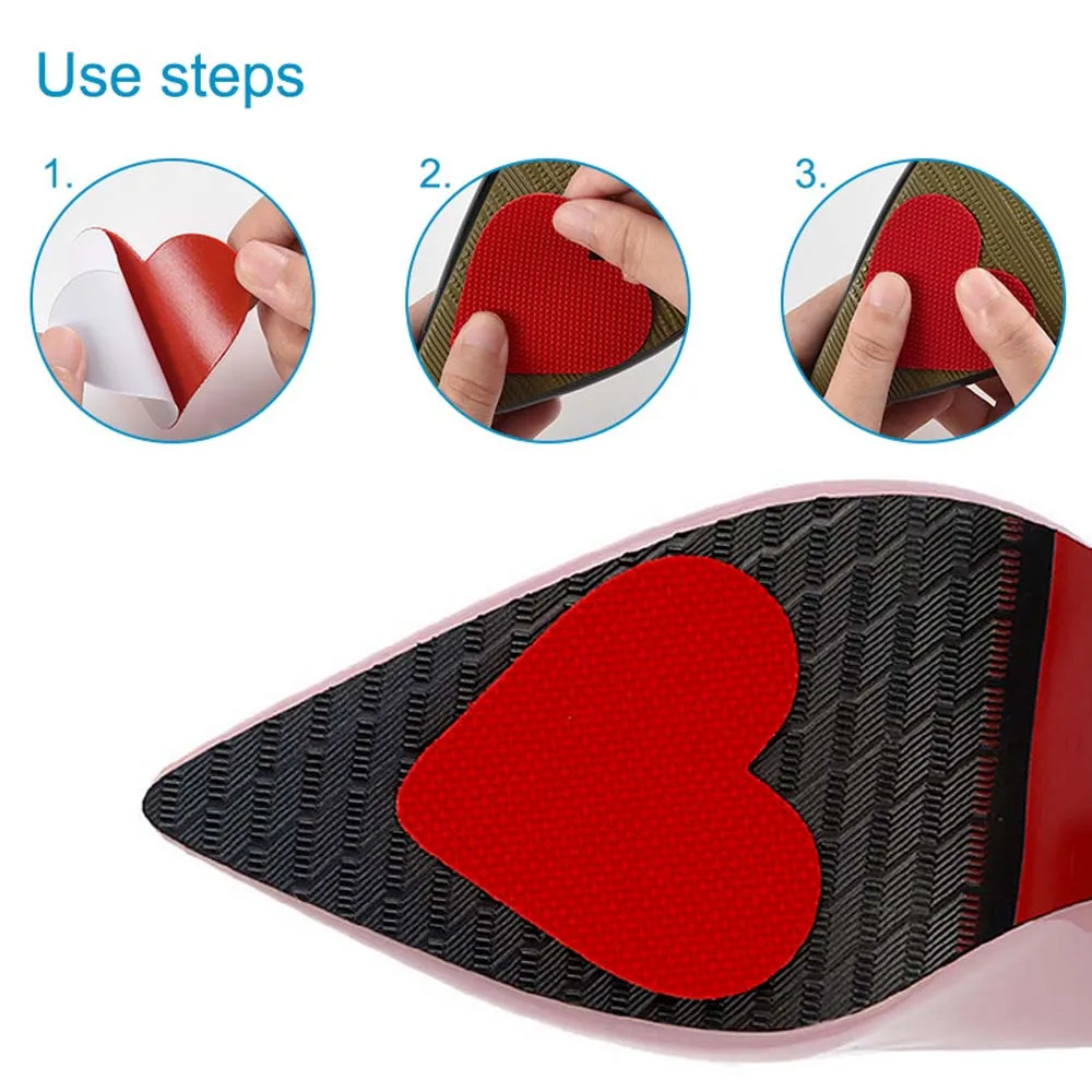 Sunvo Shoe Sole Sticker Anti-Slip for Sandal High Heel Shoes Front Mat Forefoot Pad Grip Protector Accessories Lover Gift Insert