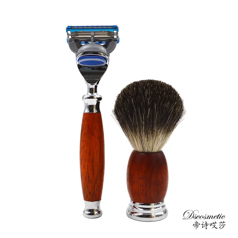 New Wood Pure Badger Shaving Brush and Safety Razor set/kits