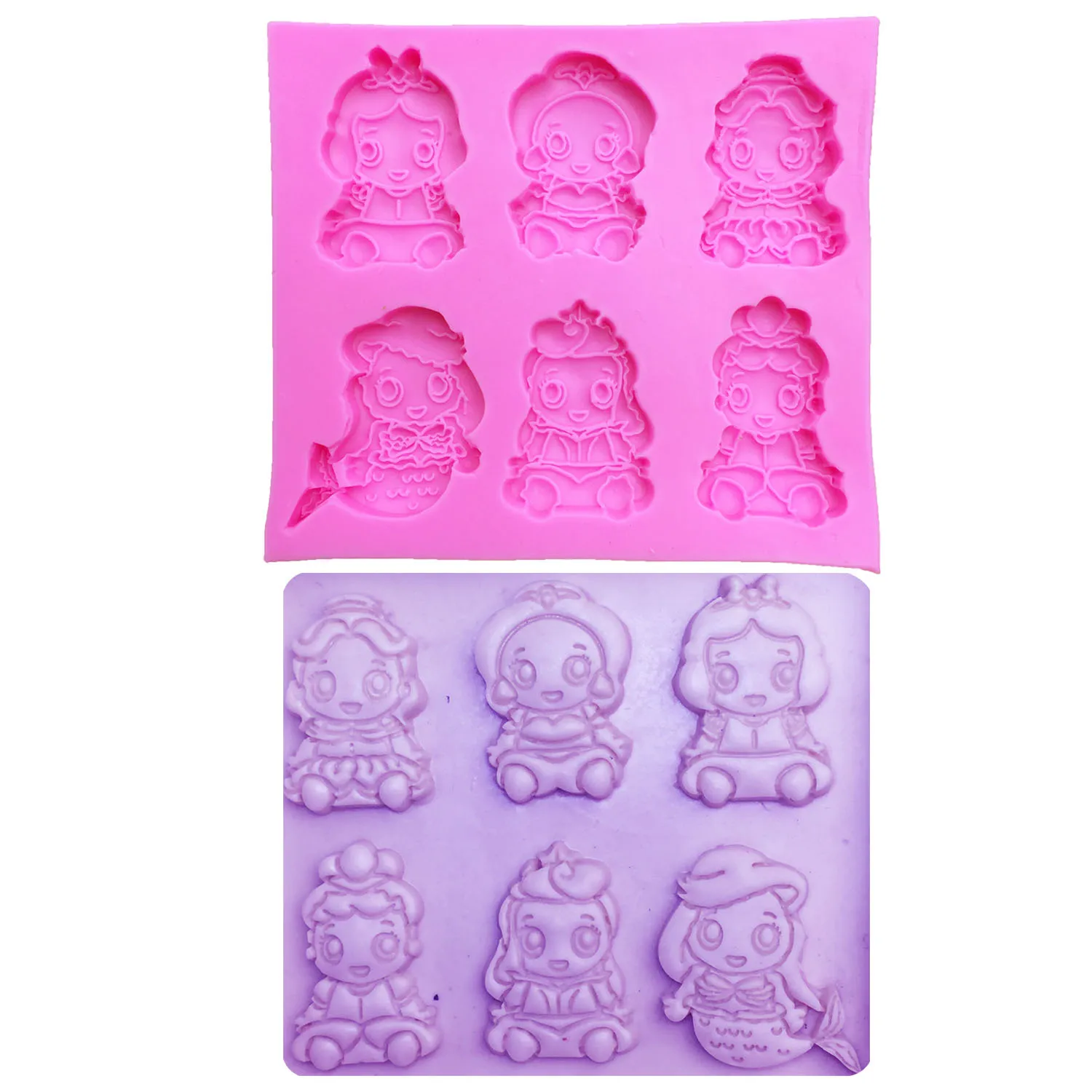 M0676 Cake Decorating Tools Mermaid Princess Fondant Cake Mold Chocolate Dessert Pastry Baking Decorative Diy Tools