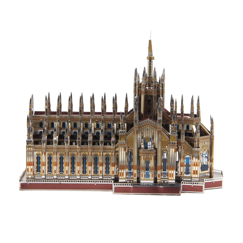 MMZ MODEL Microworld 3D Metal Puzzle Milan Cathedral Duomo di Milano Build Model Kits DIY 3D Laser Cut Jigsaw Toys adult Gift
